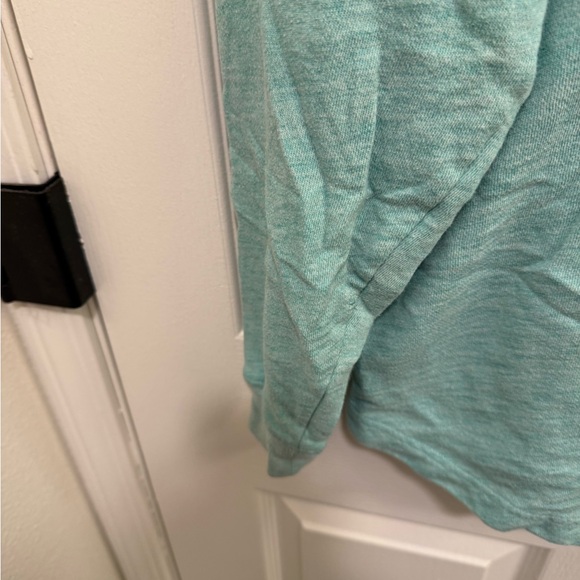 Victoria's Secret PINK Mint Green Long-Sleeve V-Neck Top with White Accents - Picture 5 of 8